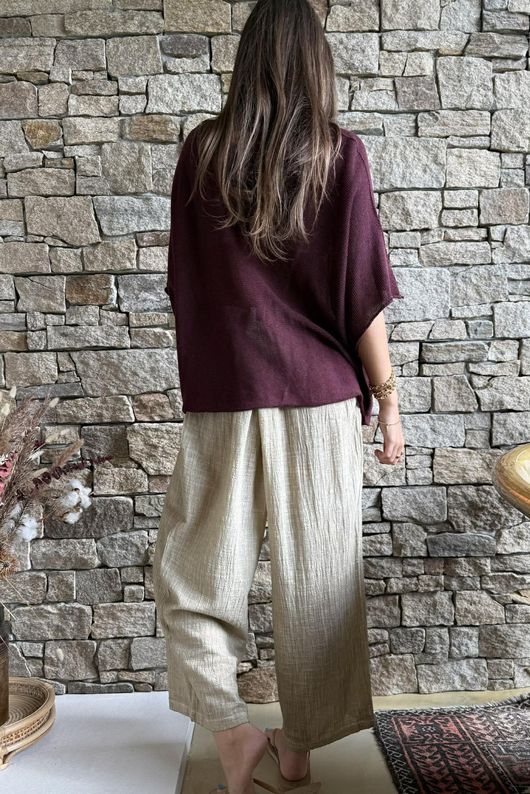 Conrad Box Cotton Knit Merlot -